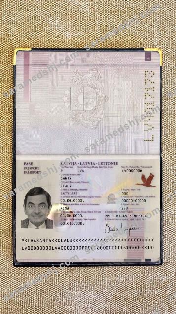 Latvia passport (2007-2015) photo look